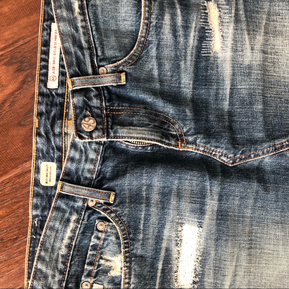 Y2K 90’s AG Mid-box skirt denim jean mini skirt - Picture 4 of 15